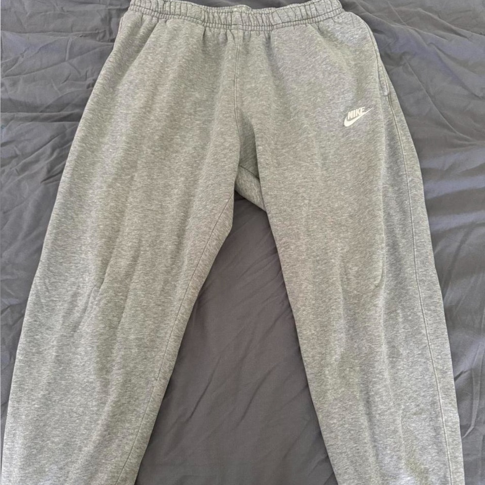 Nike Gray Athletic Sweatpants with Elastic Waistband